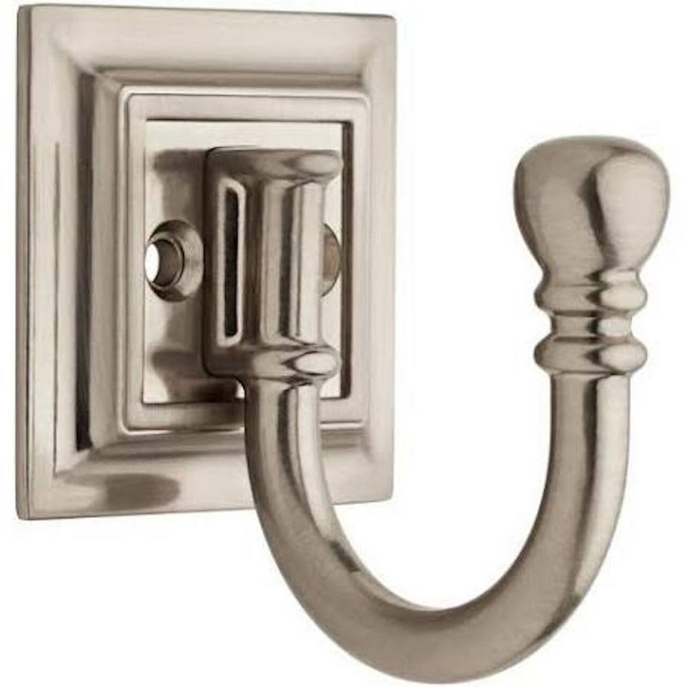 2-1/3" Architectural Ball End Wall Hook Satin Nickel