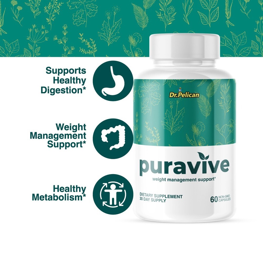 Puravive- Digestive & Weight Support - 4 Bottles- 240 Capsules