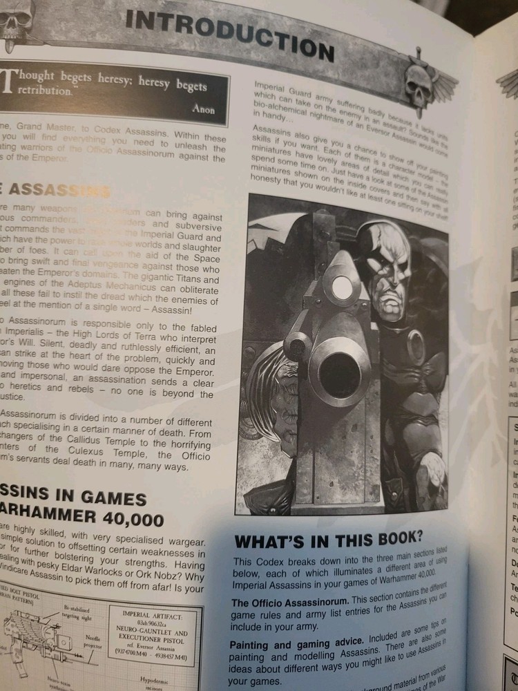 Warhammer 40k Codex Assassins Supplement Games Workshop Citadel Guide Book
