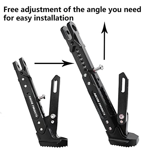 Universal Motorcycle Kickstand Adjustable Foot Side Support Parking Black