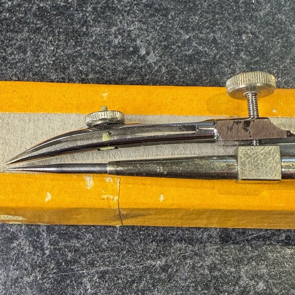 Vintage Dietzgen 768C Drop Swing Bow Compass Technical Mechanical Drawing Tool