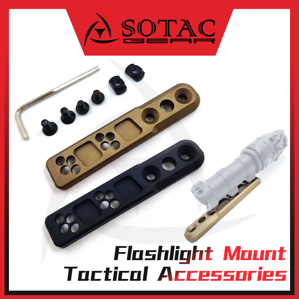 Tactical For M300 M600 Flashlight Light Side Rail Mount Base Fit Mlok Rail
