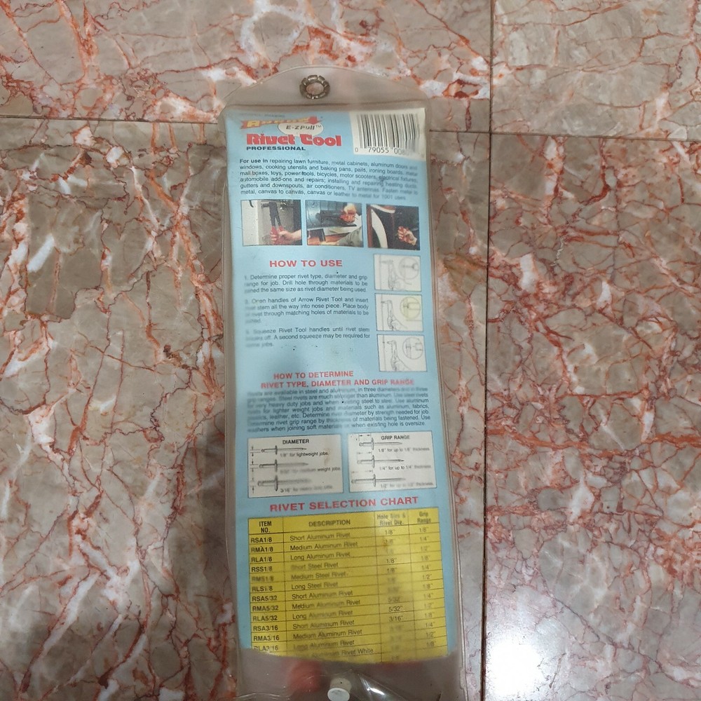 Arrow Professional E-Z Pull Heavy-Duty Rivet Tool Uses 4 Size Rivets