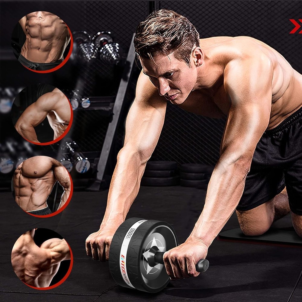 Ab Rollers Wheel Kit, Exercise Wheel Core Strength Training Abdominal Roller ...