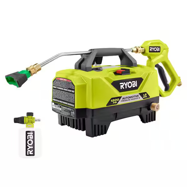 Ryobi RY14AM12 1.8 GPM Automotive High Flow Pressure Washer Kit