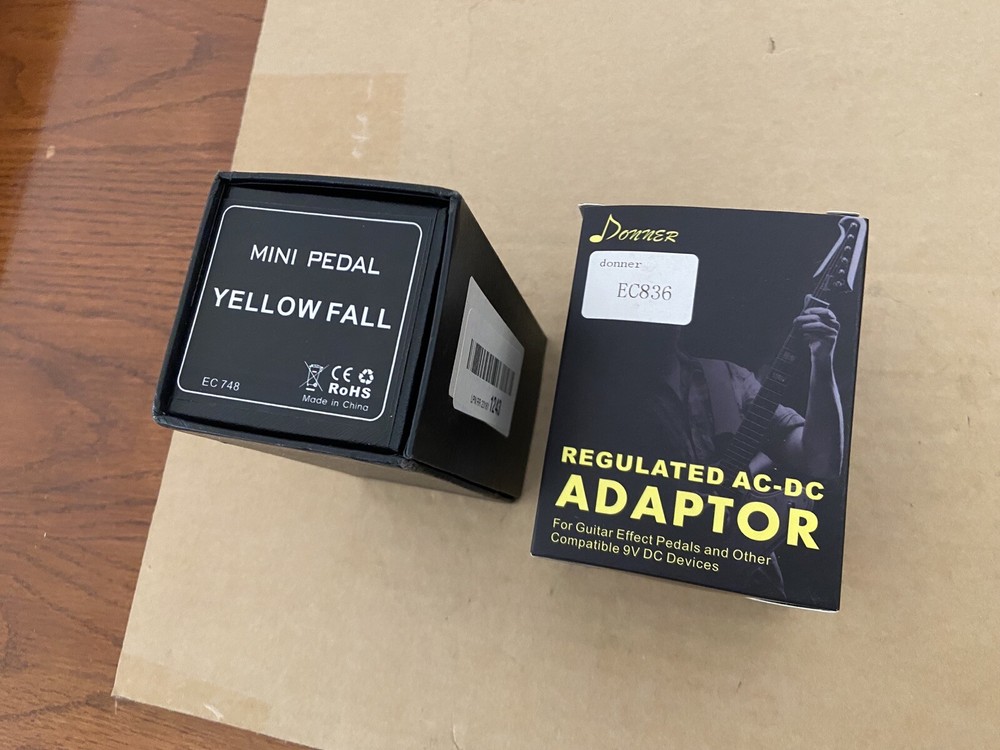 Donner Yellowfall Mini Pedal and Adaptor Never Used
