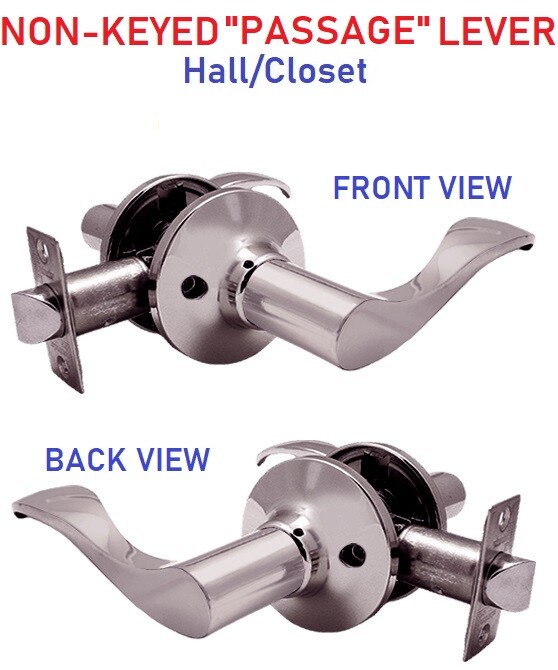 Constructor Prelude Passage Door Lock Lever Handle ORB SN PB AB AC Reversible