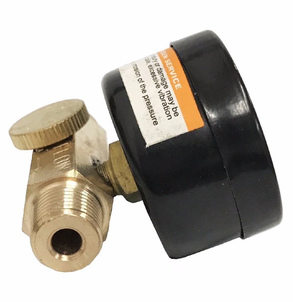 NEW Inline Air Pressure Regulator with Gauge Solid Brass Construction 160 PSI