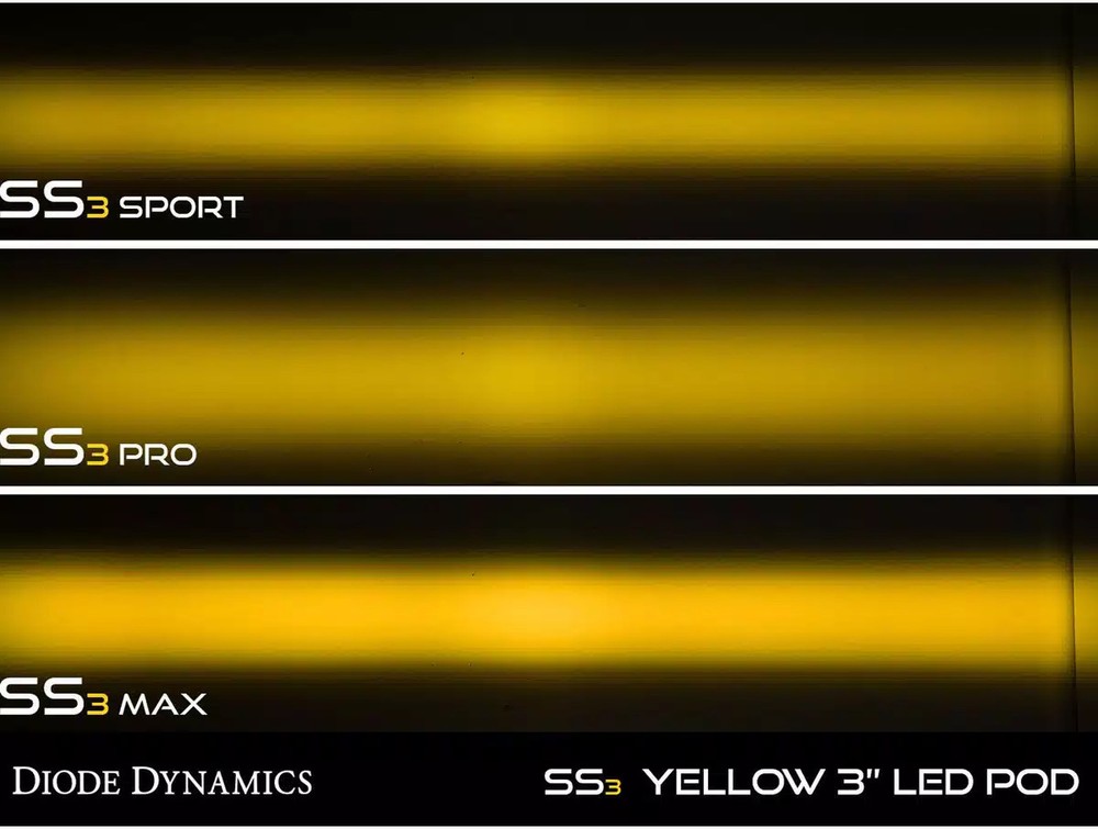 Diode Dynamics 3" White Pro LED Pod one Driving with Amber Backlight