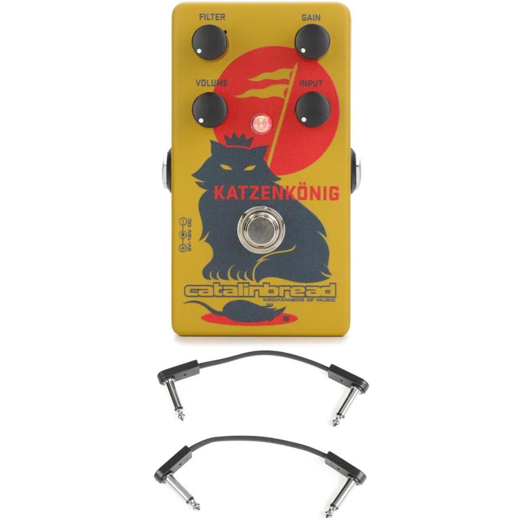 Catalinbread Katzenkonig Fuzz Pedal with EBS Patch Cables