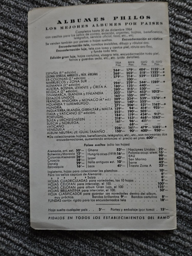 Catalogo Ilustrado Espana 1966 Stamp Booklet