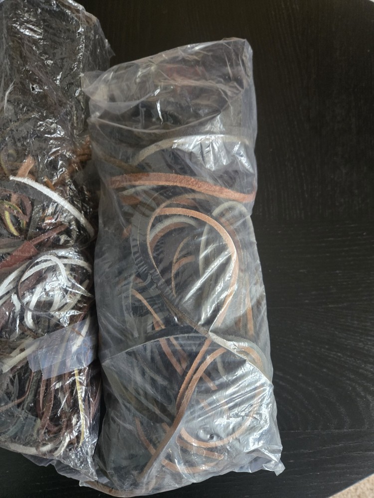Leather Strips for Crafts and Repairs Random Sizes