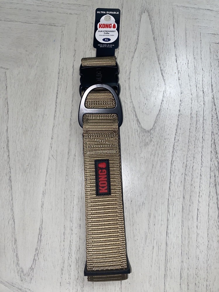 Kong strongest collar , Tan, Size X -Large