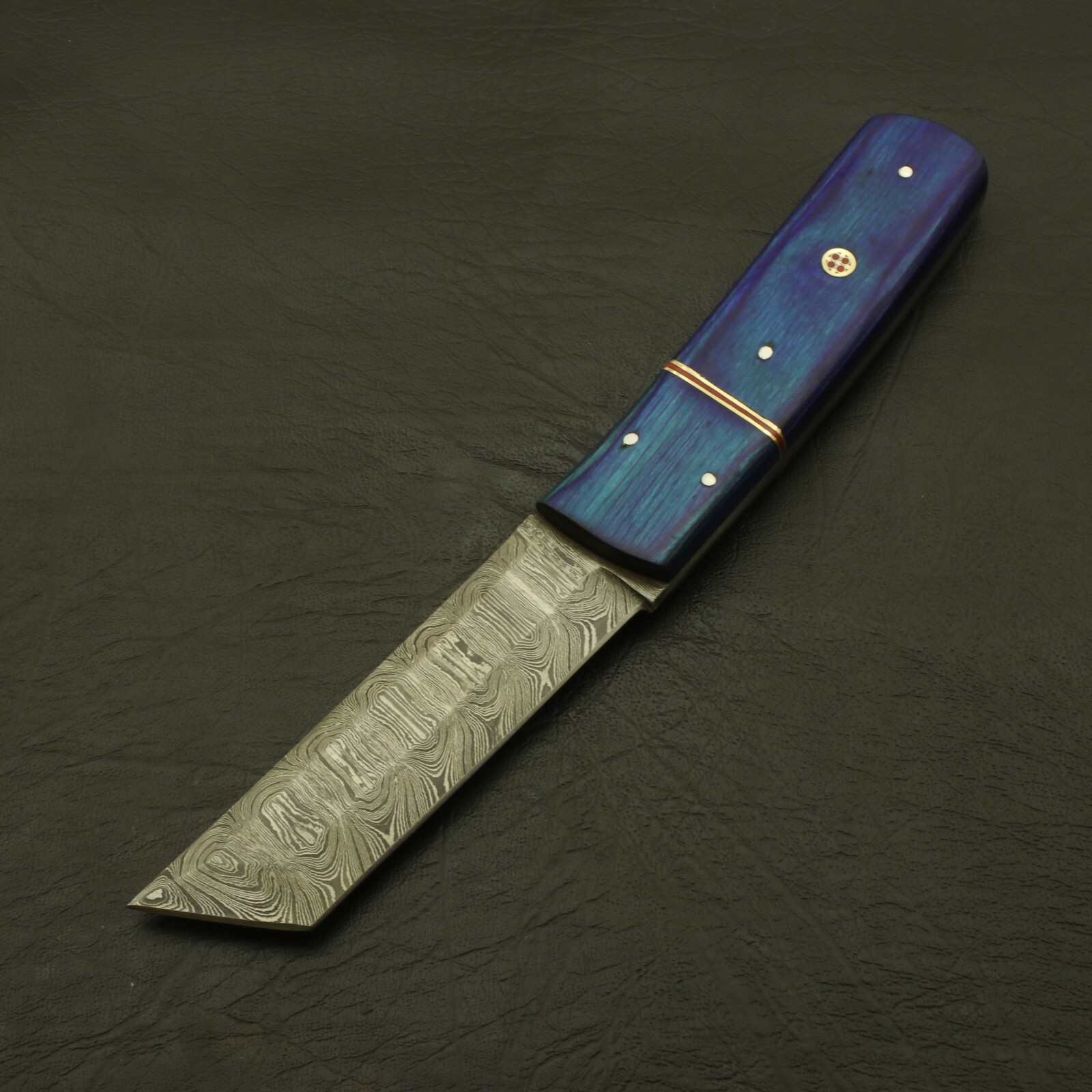 Damascus Tanto Knife Handmade Damascus Steel Hunting Knife Full Tang with Sheath