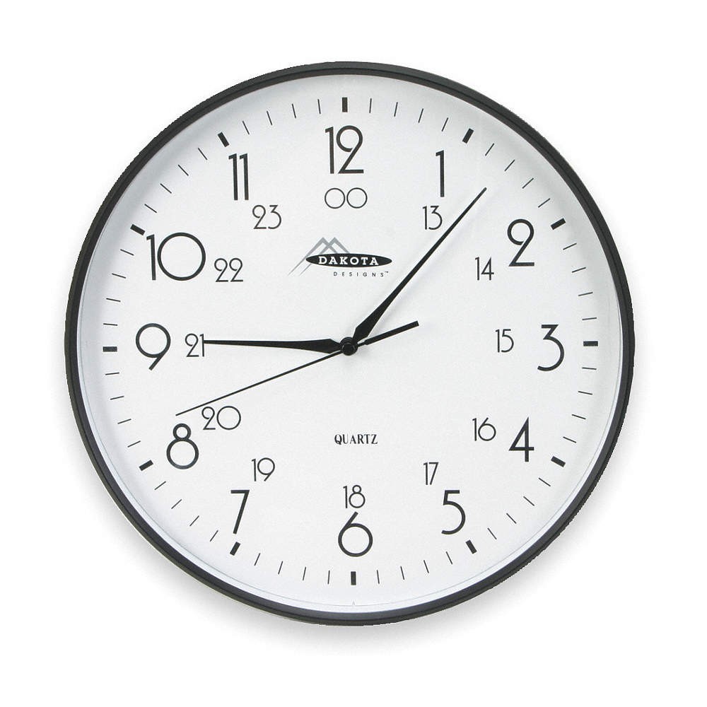 GRAINGER APPROVED 2CHZ8 Analog Clock,Plastic,12" Diameter 2CHZ8