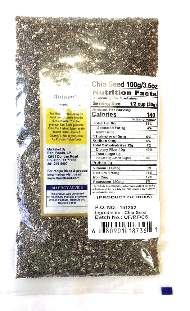 Rani Chia Seeds 3.5oz (100g)