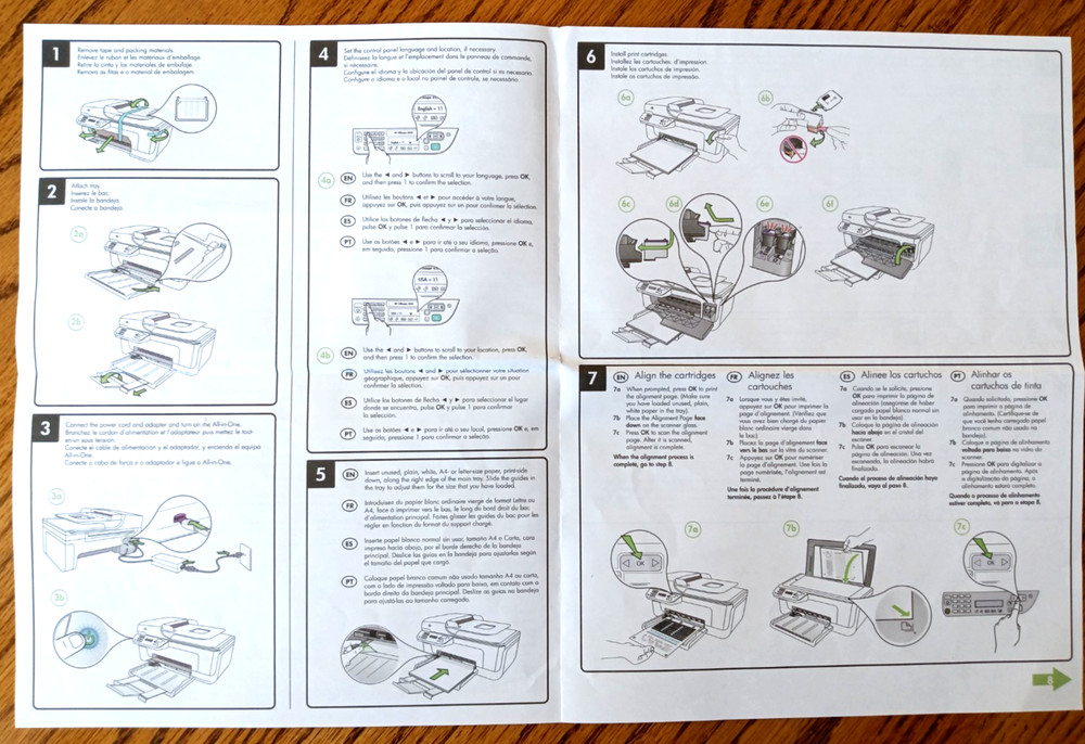 HP OFFICEJET 4500 GETTING STARTED GUIDE with G510 CD DISK FOR WINDOWS & MAC