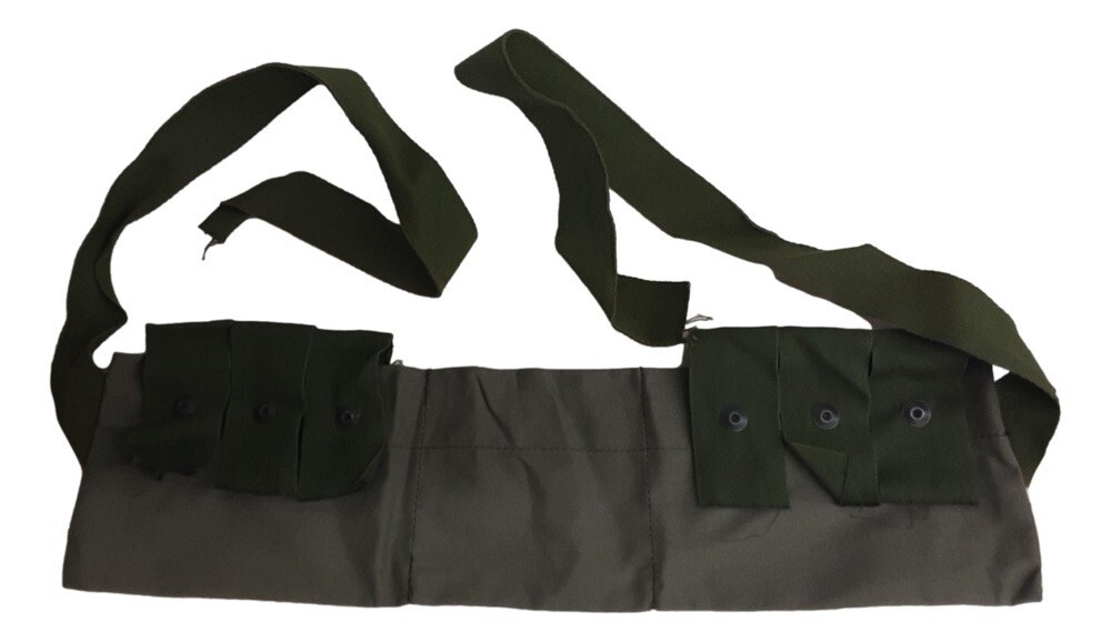 2 Pack US Army Vintage M79 Cotton Bandolier With Snaps No Markings No Inserts