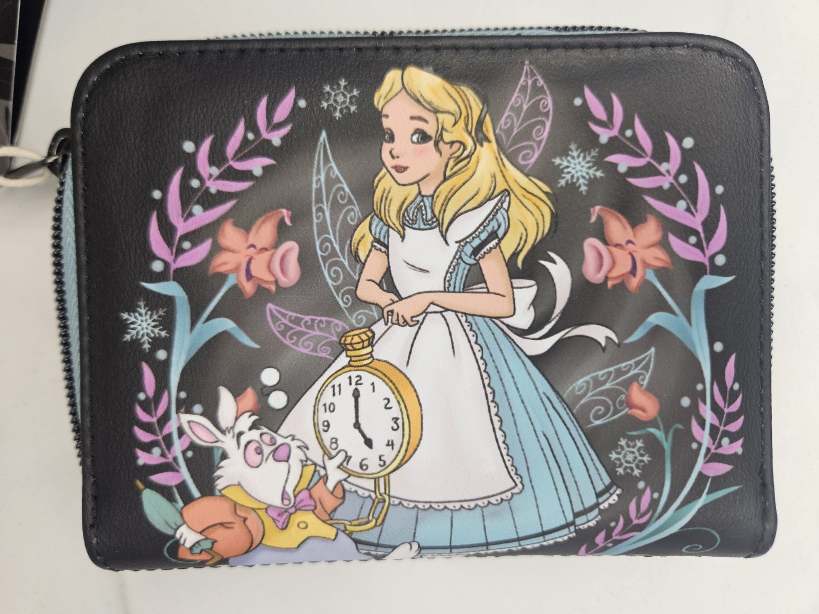 Loungefly Disney Alice In Wonderland Winter Drawing Mini Zipper Wallet NWT