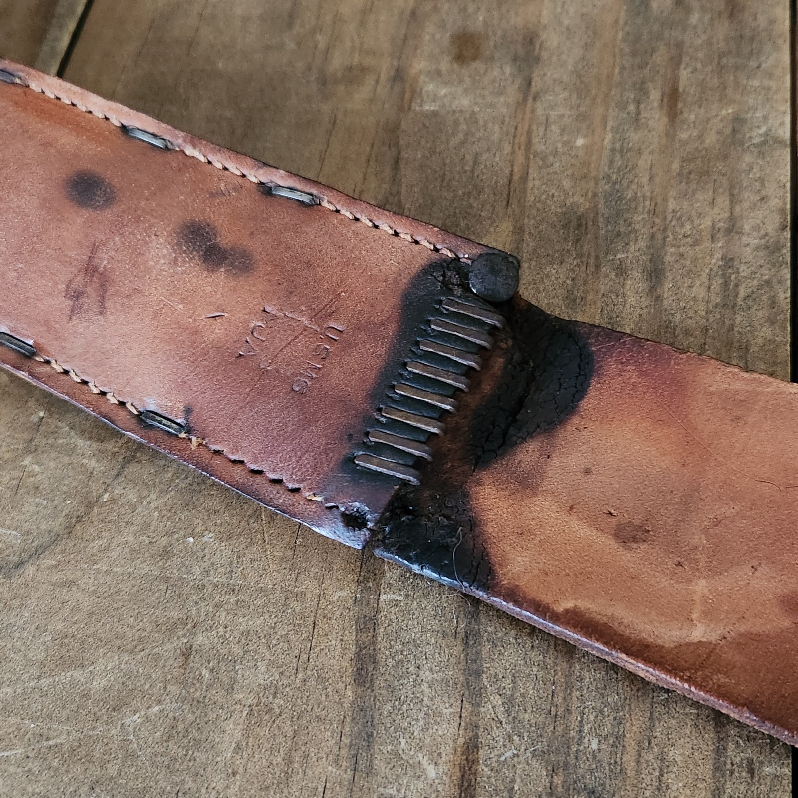 Vtg U.S. M3 Case 1943 Fighting Knife w/ U.S. M6 1943 L&C Leather Sheath FJA