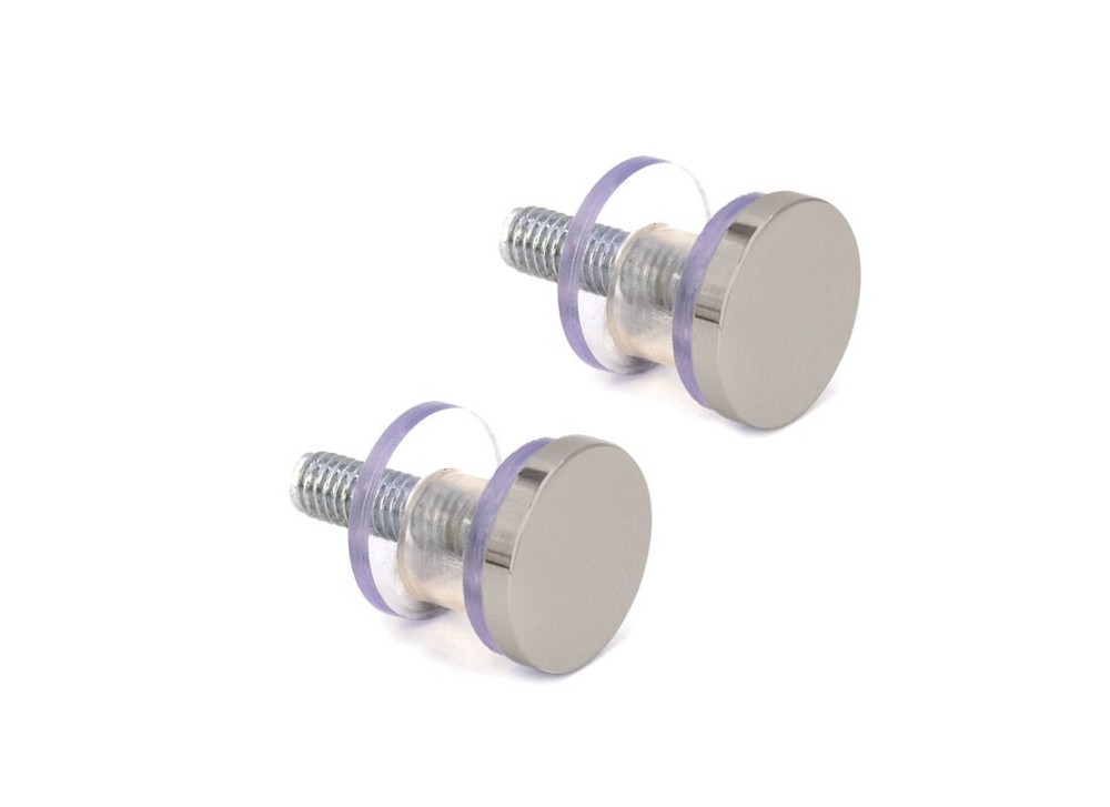 FHC Single Sided Handle Cap Stud Set Brass 3/4" Pull Diameter Brushed Nickel