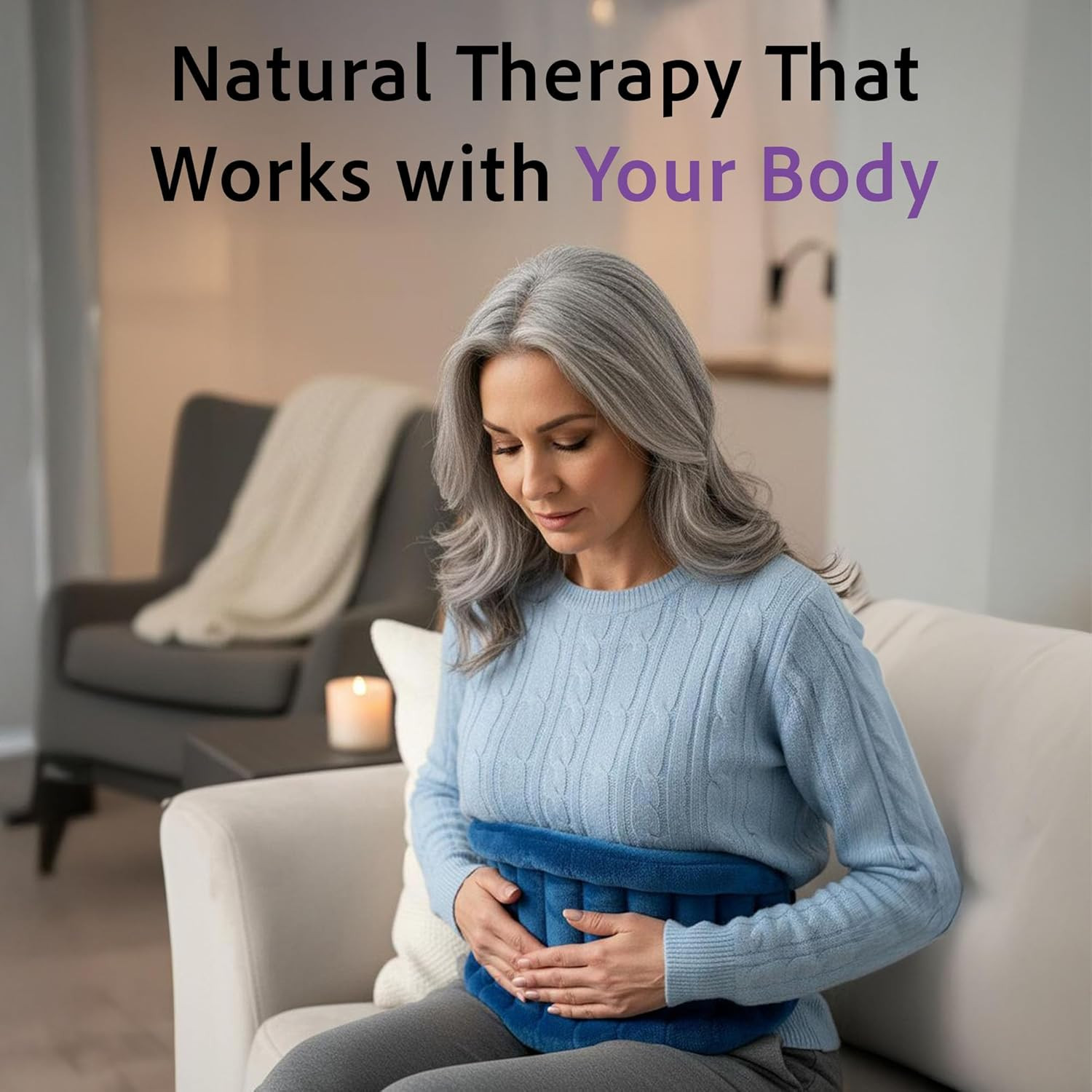 Microwavable Heating Pad for Back Pain Relief – Moist Heat Pack for Neck & Shoul