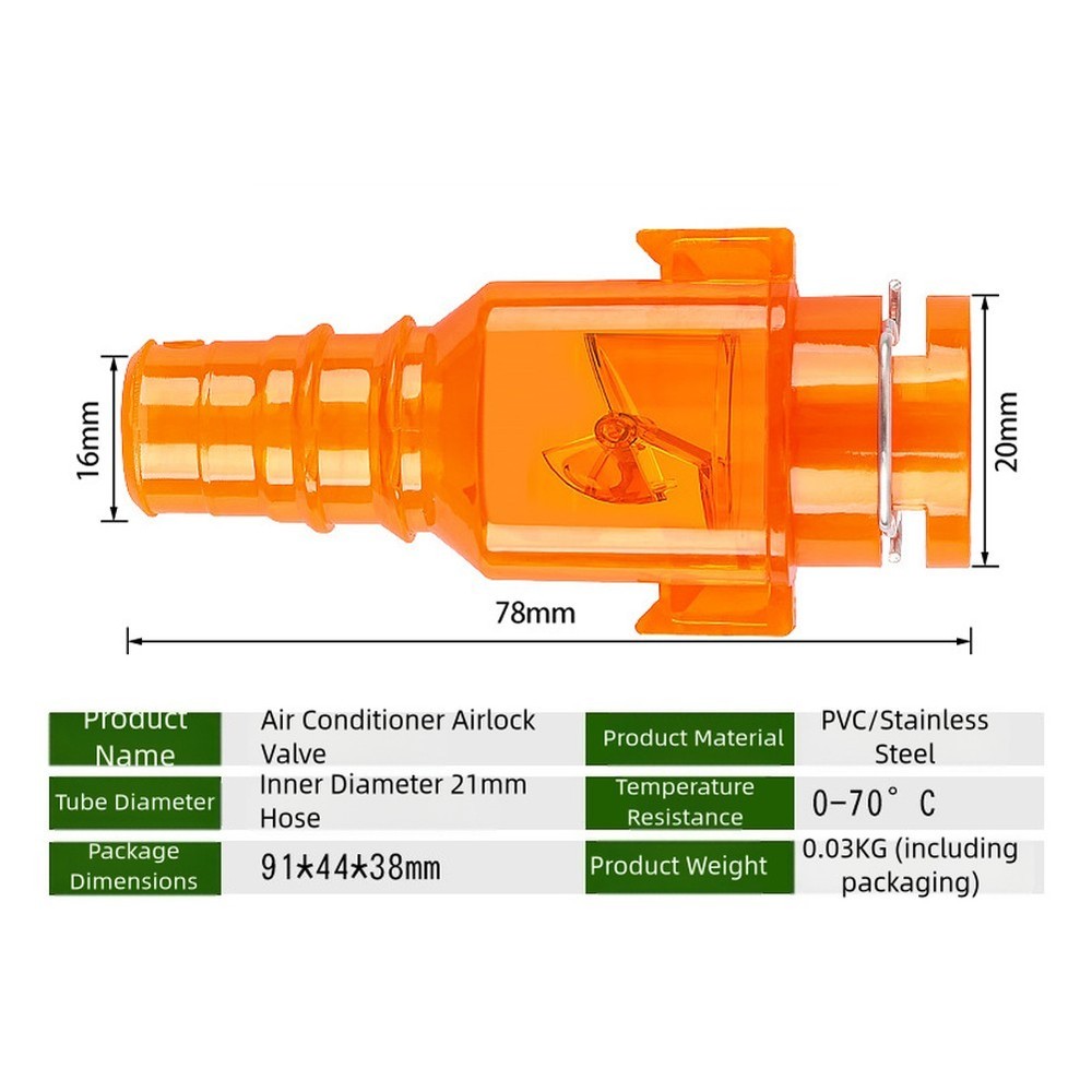 PVC One Way Check Valve for AC Drain Pipe with Easy Installation Design