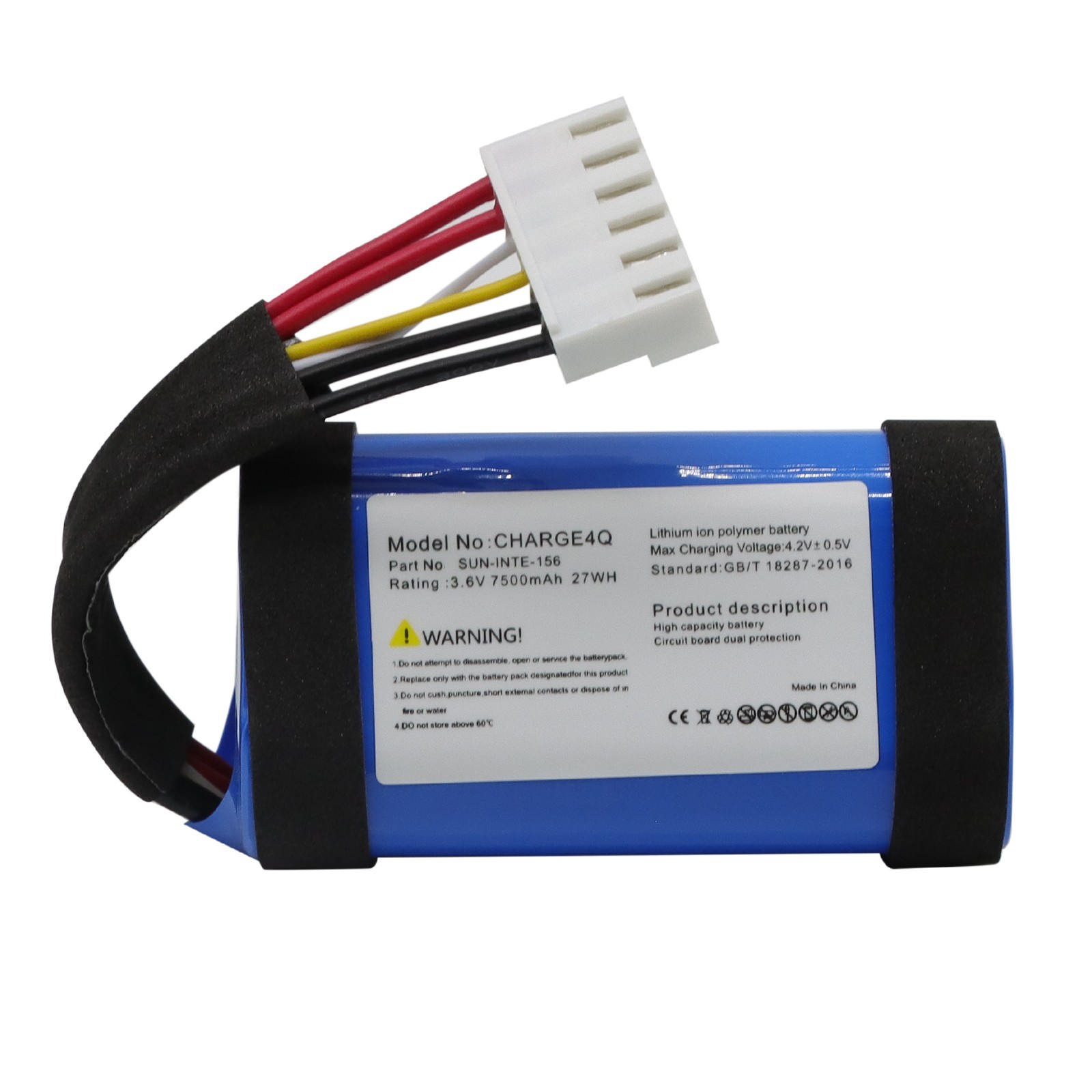 Replacement Battery for JBL Charge 4Q SUN-INTE-156 7500mAh