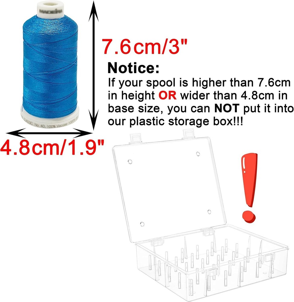 Superb Visibility Stackable Thread Storage Boxes - 2 Pack for Embroidery