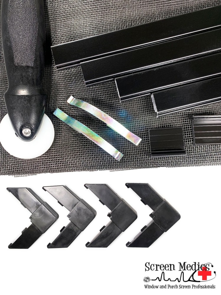 Window Screen Frame Replacement Kit-5/16"x3/4" BLACK Window Screen frame 36"x36"