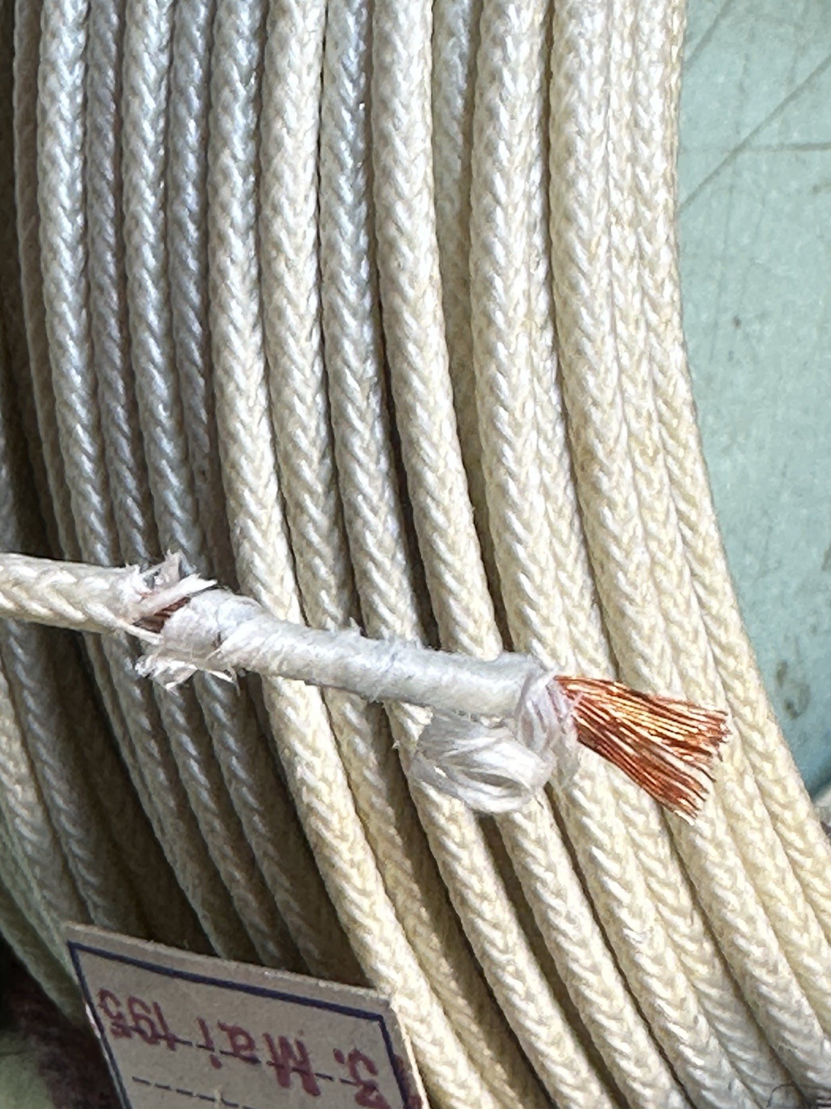 1 m 1954 1.5mm Telefunken copper wire speaker cable vintage