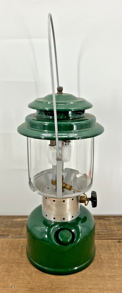 VTG Coleman Lantern Double Mantle Model 220F with Globe Dated 1/73- Untested