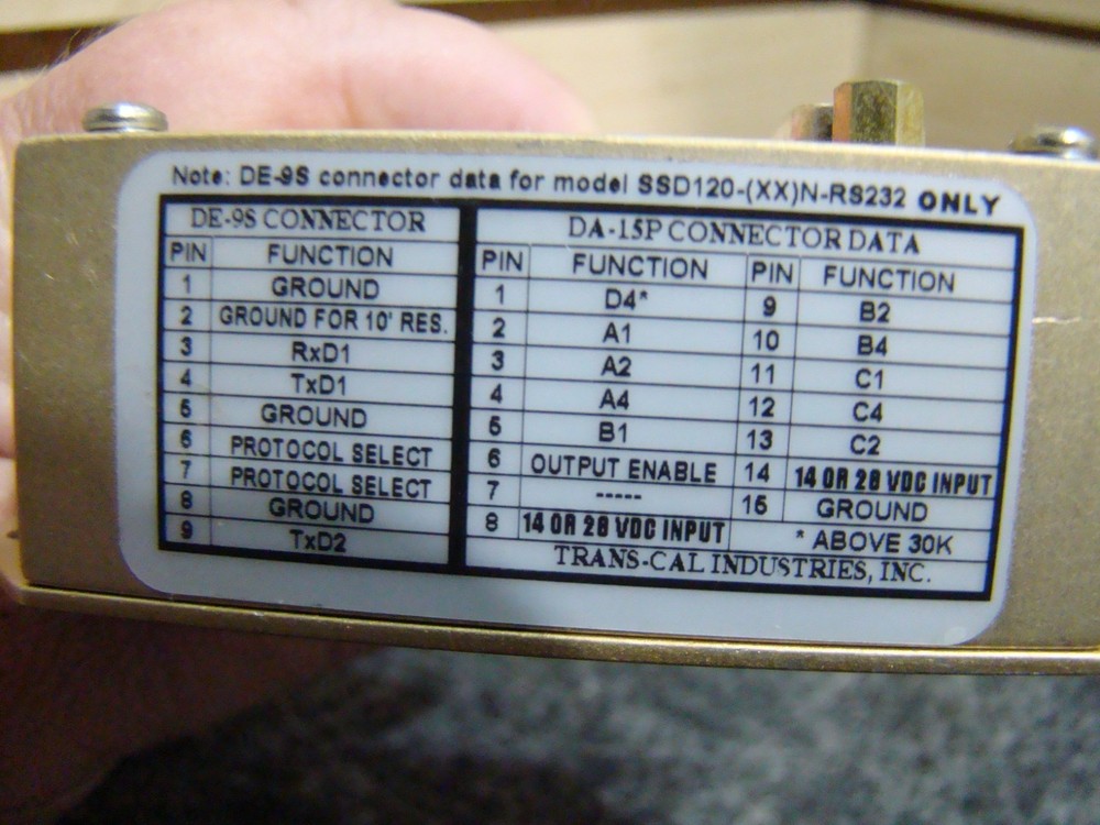 USED All Solid State Altitude Digitizer PN: SSD120
