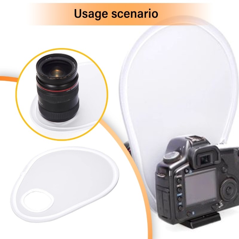 Easy Carry Foldable Flashes Diffuser Soft Light Photography Tool 30cm Diameter