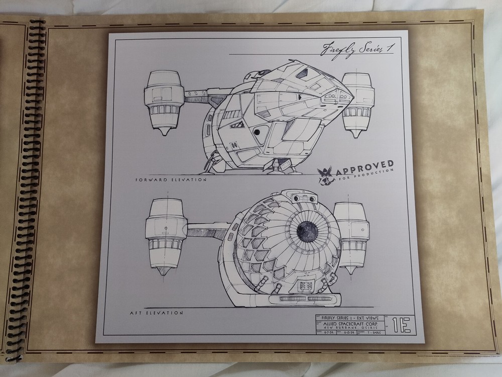 Firefly: Serenity Blueprints Reference Pack Spiral bound 12”x16”