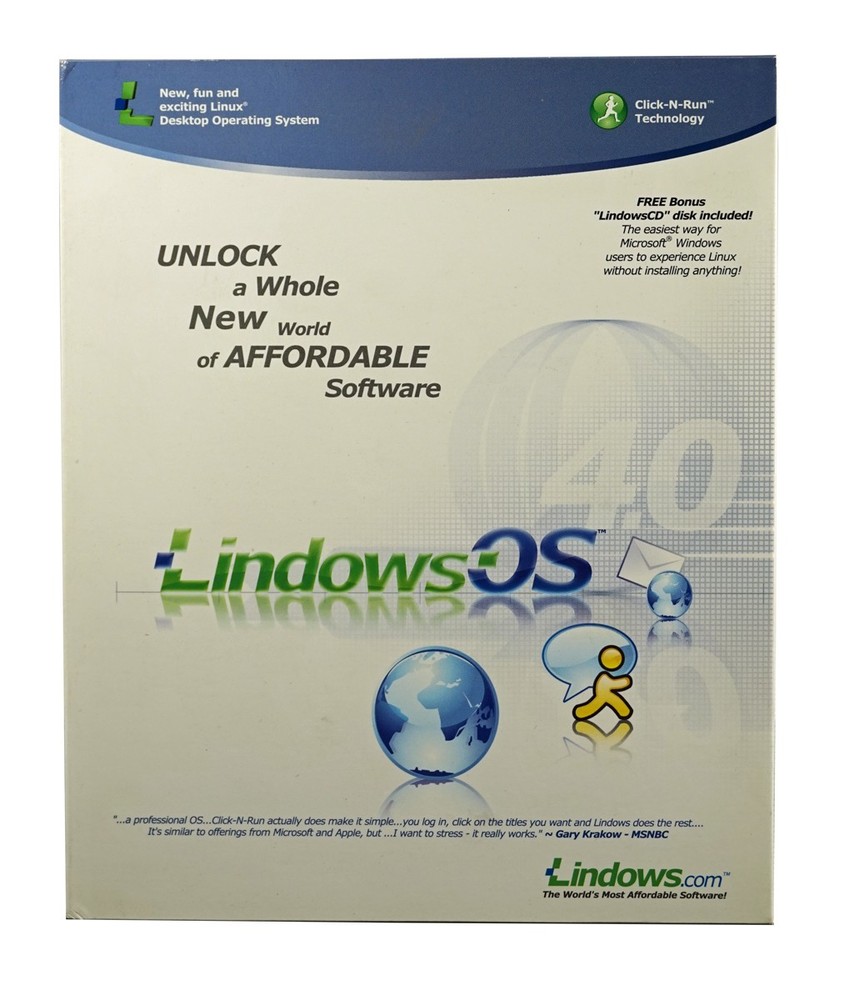 Lindows OS 4.0 - Classic Linux Windows Operating System Software 2003