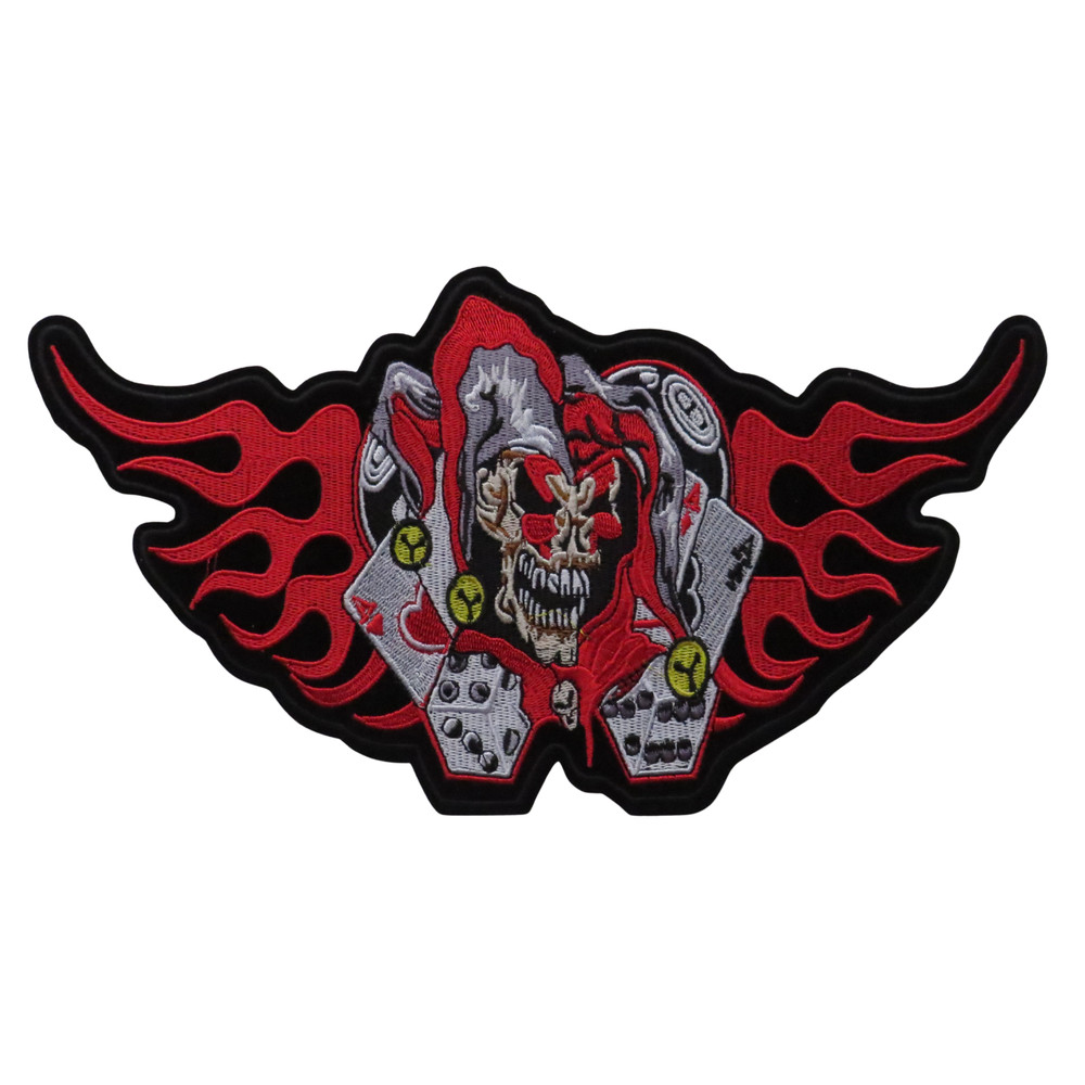 Skeleton clown back patch biker patch punk iron on patch iron on