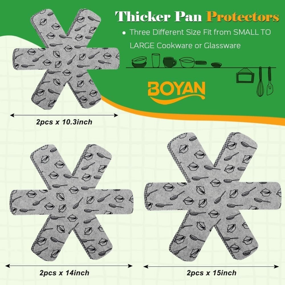 Durable Pan Separators for Stacking Cookware - Protect Your Pots and Pans