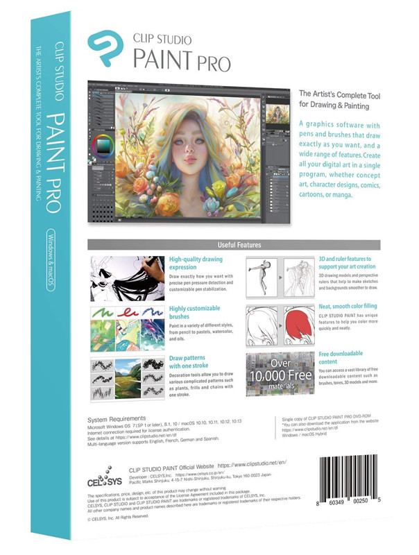Clip Studio Paint Pro Win/Mac - PREMIUM Edition - Retail Box