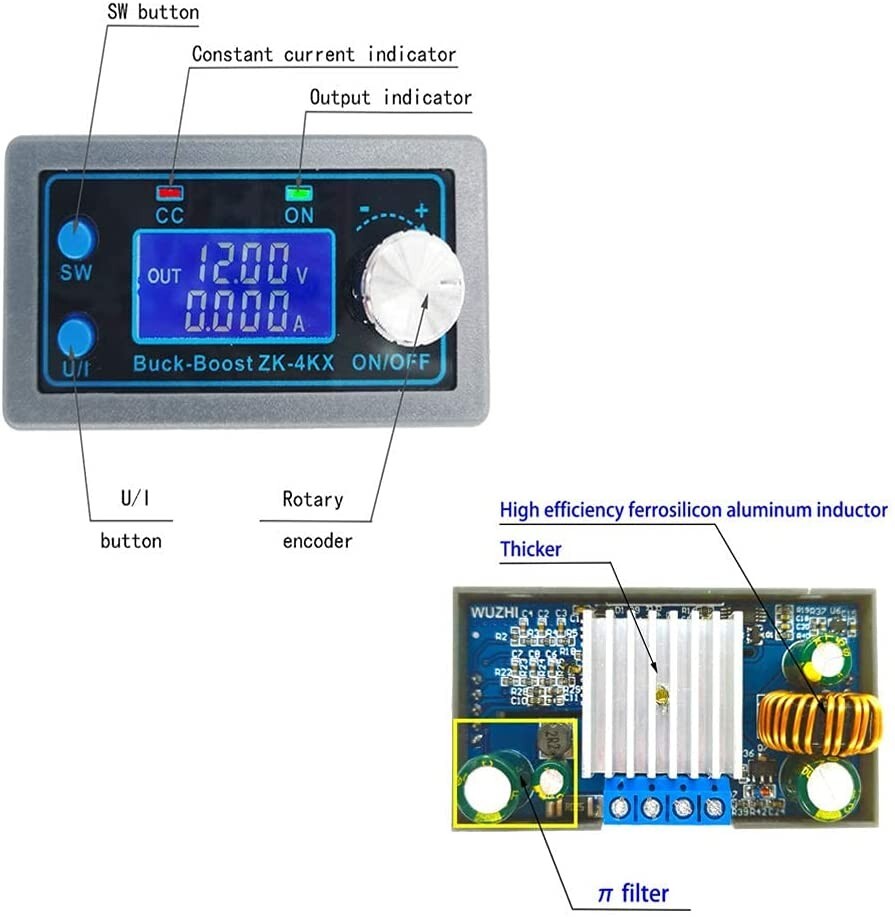 12V 24V DC DC Buck Boost Converter Variable Voltage Adjustable Regulator Module