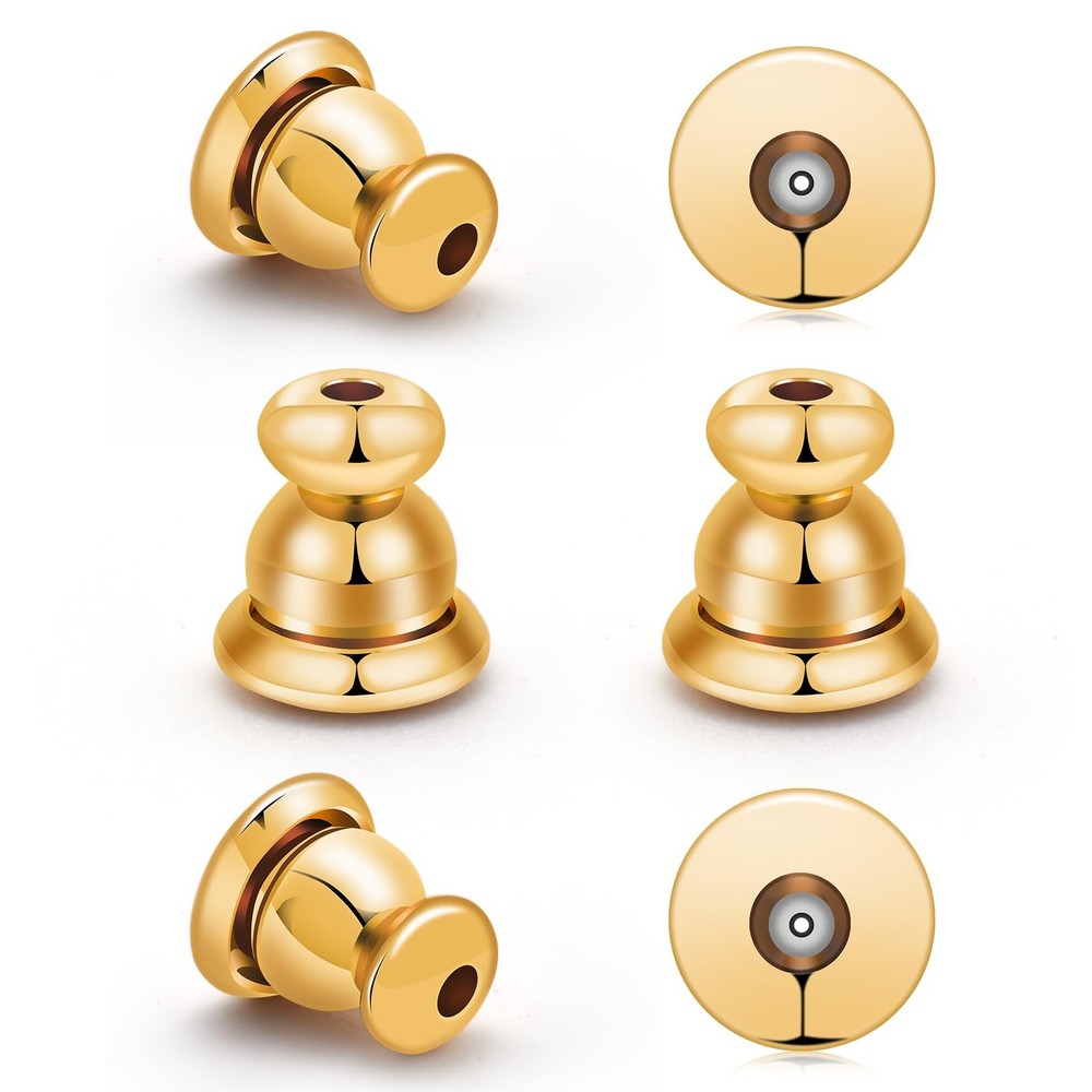 Earring Backs Replacements,Bullet Earring Backs for Studs/Droopy Ears, Secure...