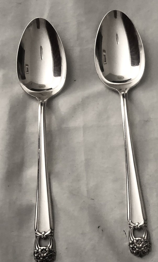 1847 Roger Bros ETERNALLY YOURS Silverplate 1941  *** 2 Serving Spoons ***