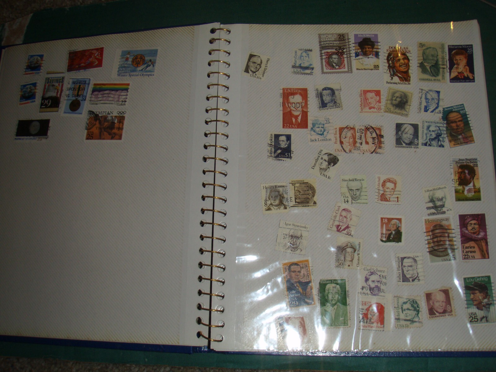 usa stamps collections lots-19th century forward on old album pages