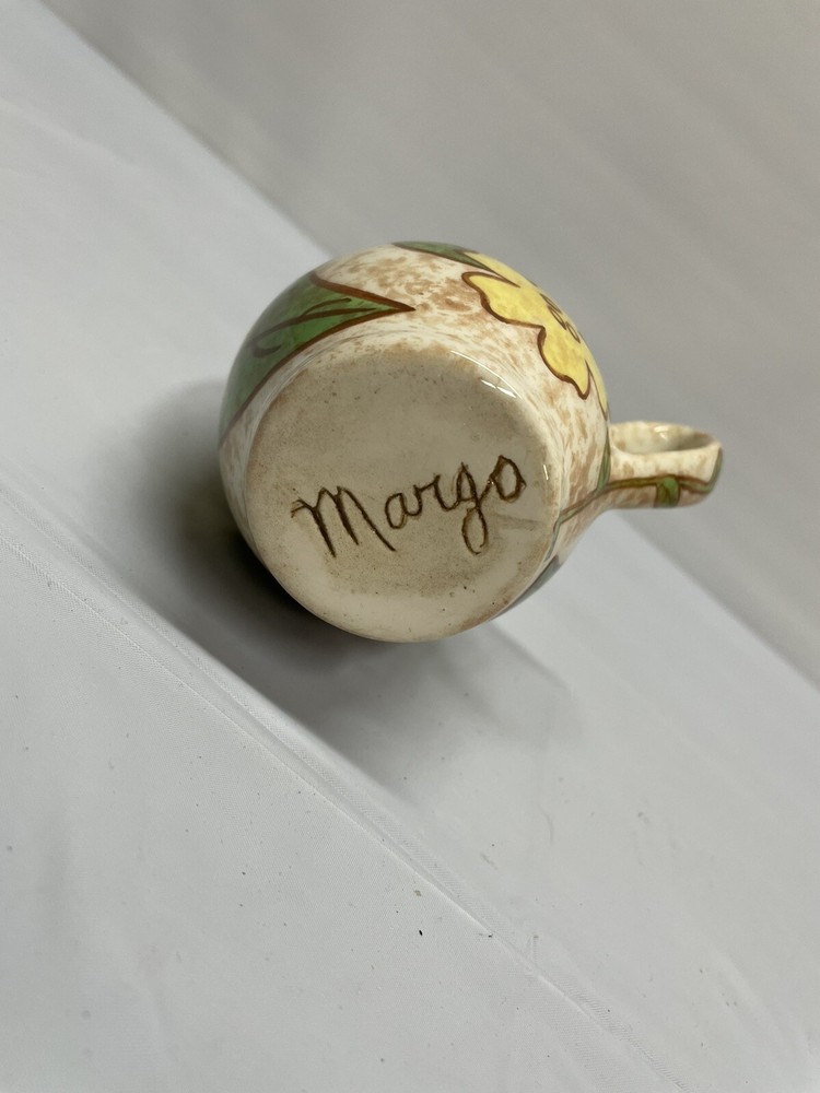 Art Pottery Small Pitcher Signed Margo