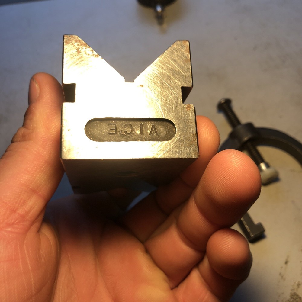 Tool Makers V Block With Clamp Double Sided V Block