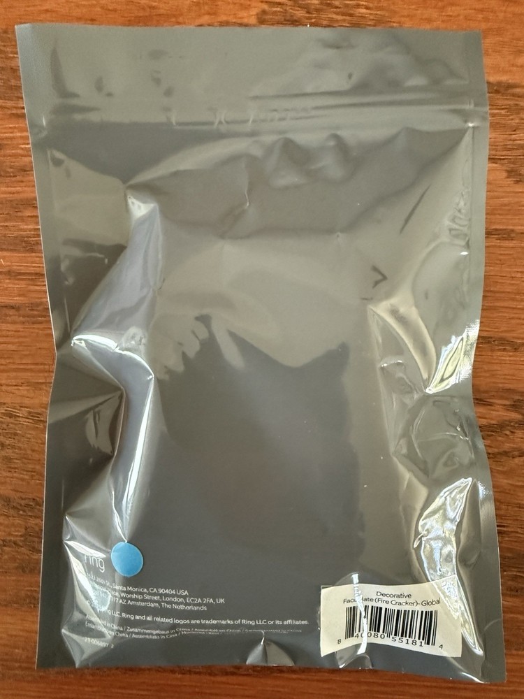 (NEW) Ring Interchangeable Faceplate for Video Doorbell 13 Fire Cracker