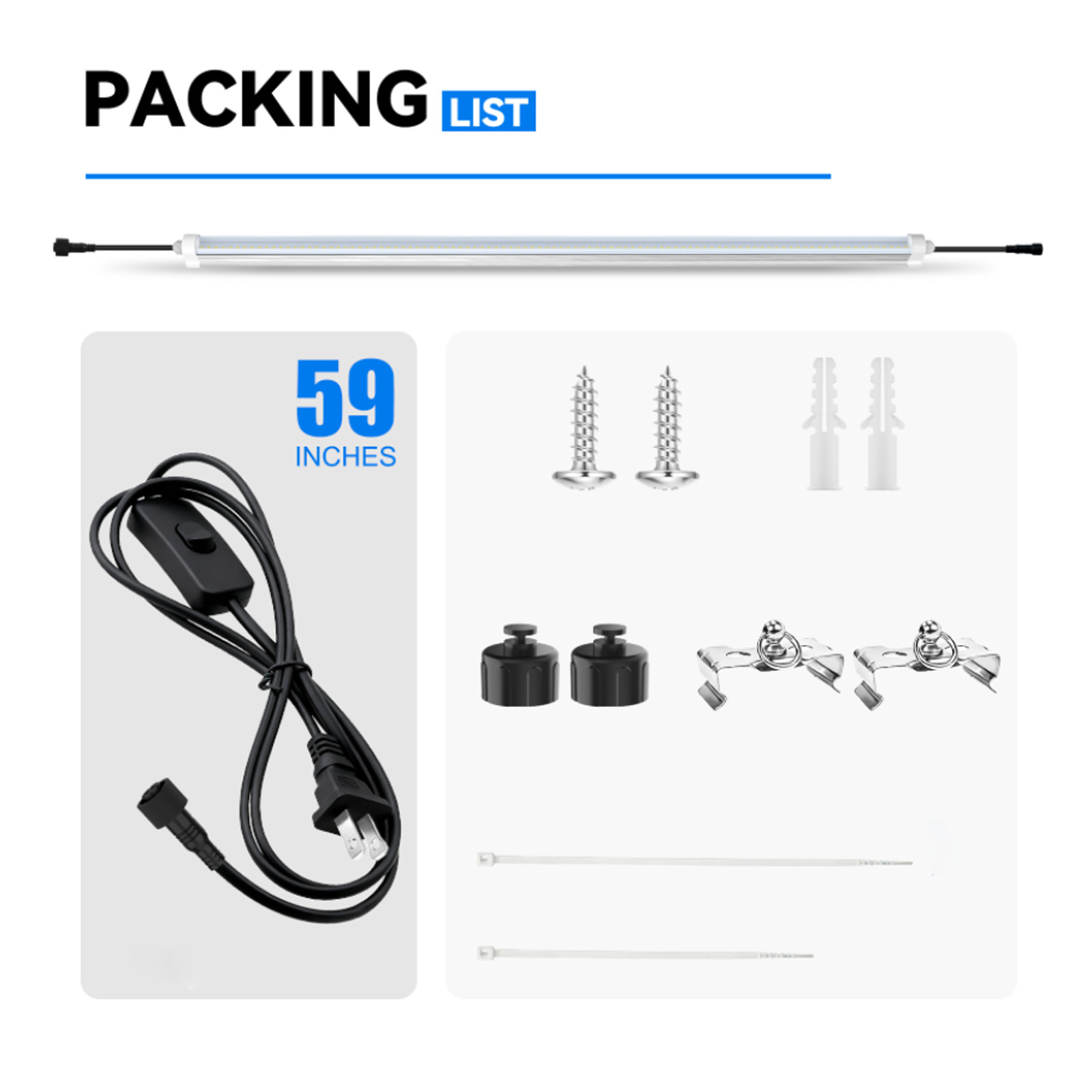 LED Grow Lights 2-20Pack T8 3-4FT 36、48W Indoor Linkable LED Plant Growing Lamps