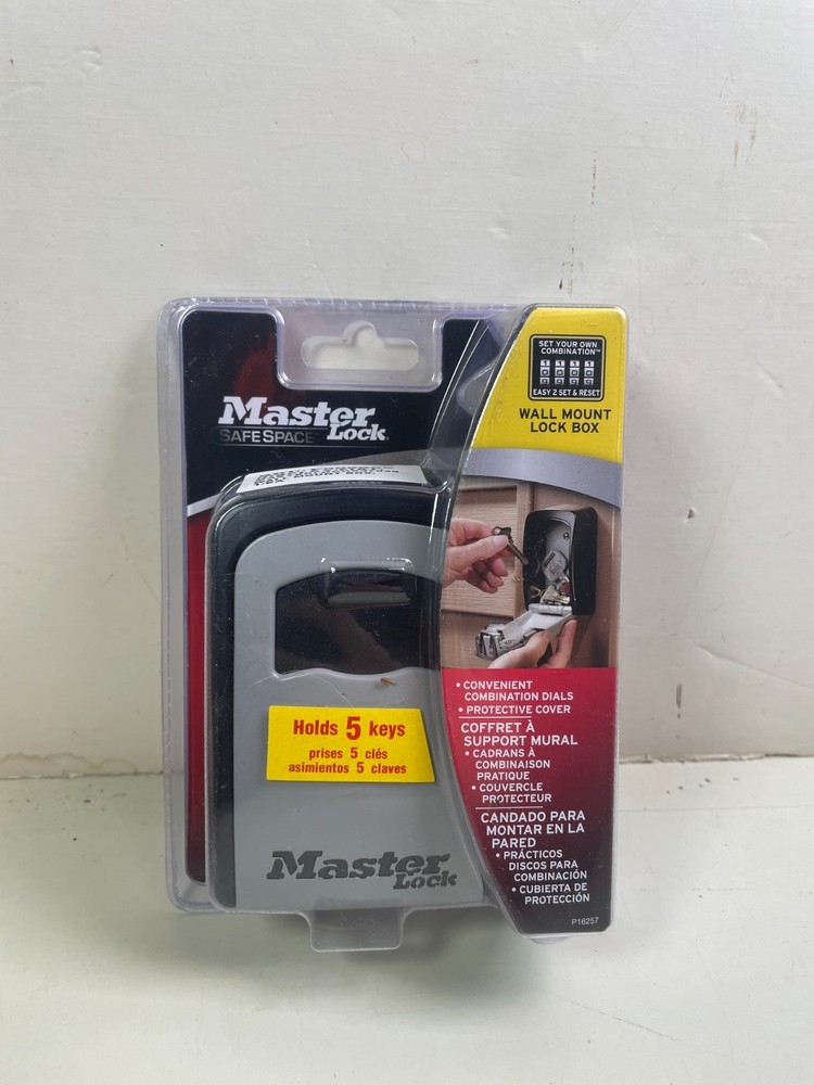 Master Lock Combination Wall Mounted Lock Box Resettable Combination Model 5401D