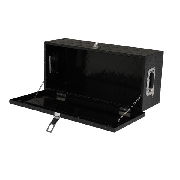 30 "Aluminum 5 Pattern Toolbox Single Lock Black
