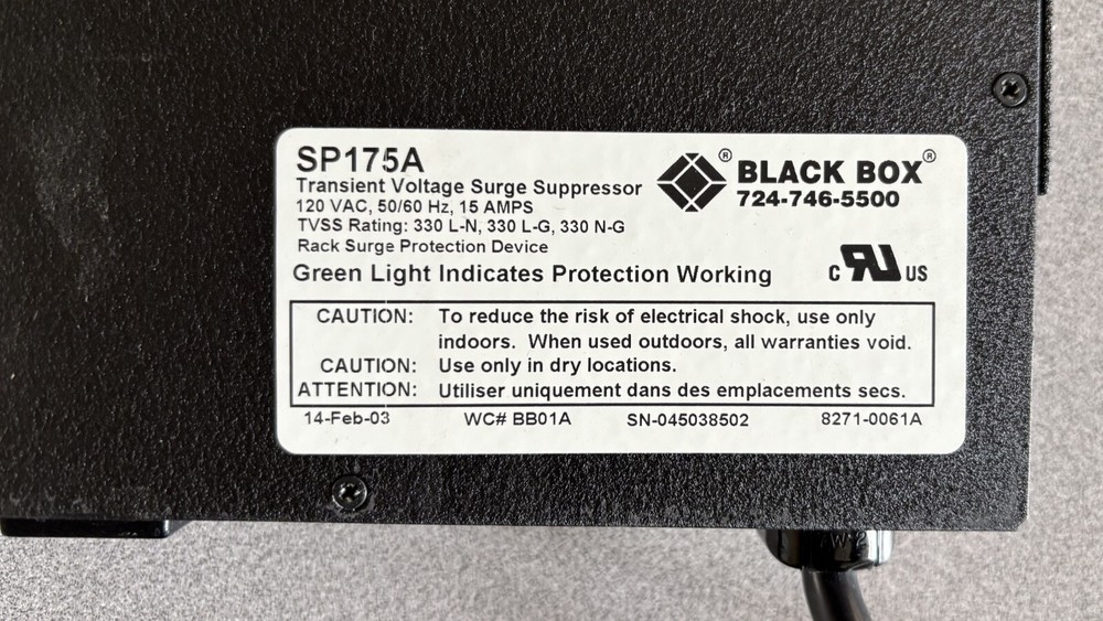 Black Box SP175A - Transient Voltage Surge Suppressor